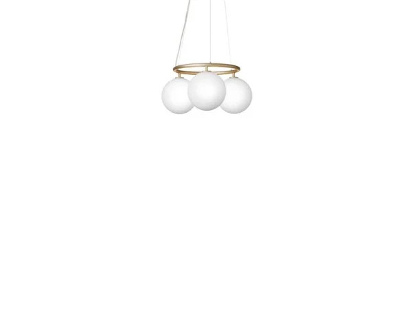 Nuura Aps - Miira 3 Circular Kronleuchter Brass/Opal Nuura