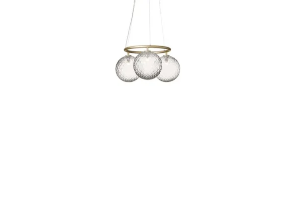 Nuura Aps - Miira 3 Circular Kronleuchter Brass/Optic Clear Nuura