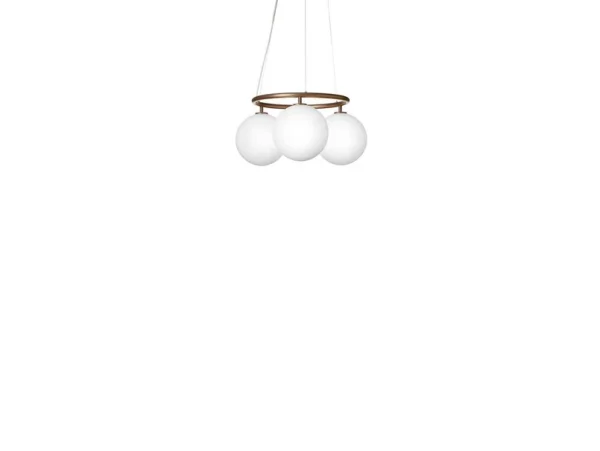 Nuura Aps - Miira 3 Circular Kronleuchter Dark Bronze/Opal Nuura