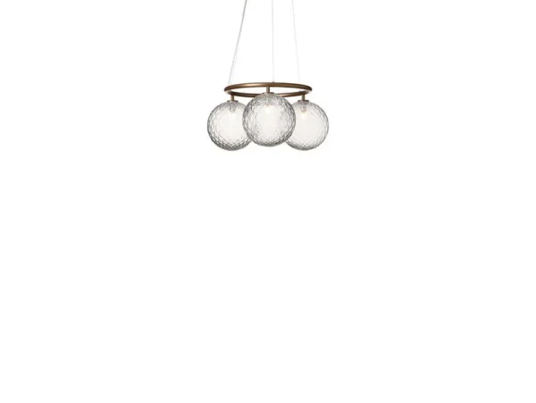 Nuura Aps - Miira 3 Circular Kronleuchter Dark Bronze/Optic Clear Nuura
