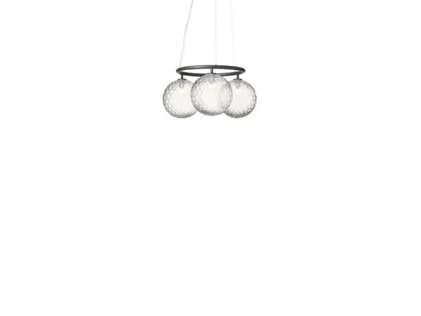 Nuura Aps - Miira 3 Circular Kronleuchter Rock Grey/Optic Clear Nuura