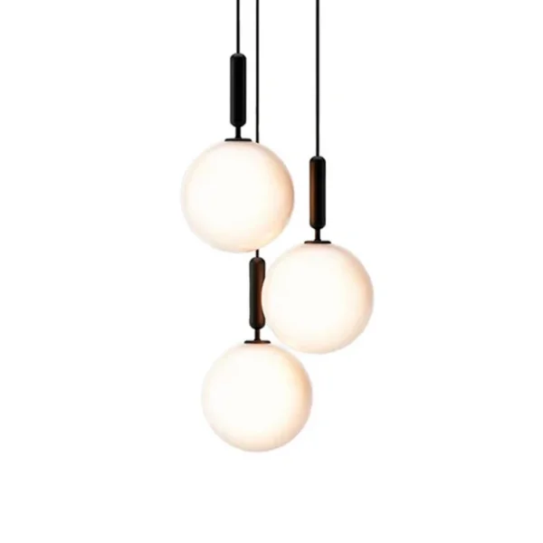 Nuura Aps - Miira 3 Kronleuchter, grau/opal, Ø 37 cm, 3-flg. Nuura