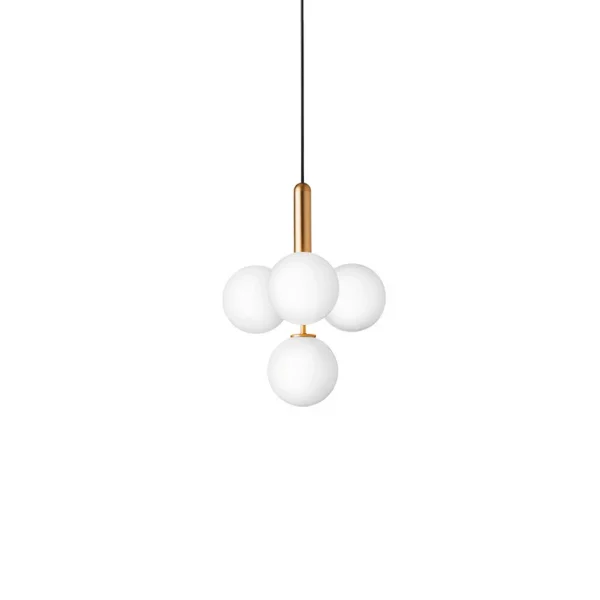 Nuura Aps - Miira 4 Krohnleuchter Brass/Opal White Nuura