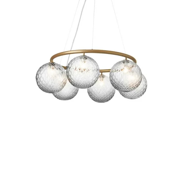 Nuura Aps - Miira 6 Circular Kronleuchter Brass/Optic Nuura
