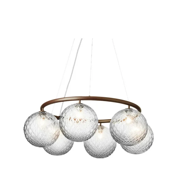 Nuura Aps - Miira 6 Circular Kronleuchter Dark Bronze/Optic Clear Nuura