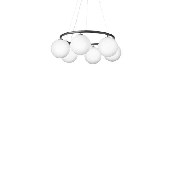 Nuura Aps - Miira 6 Circular Kronleuchter Rock Grey/Opal White Nuura