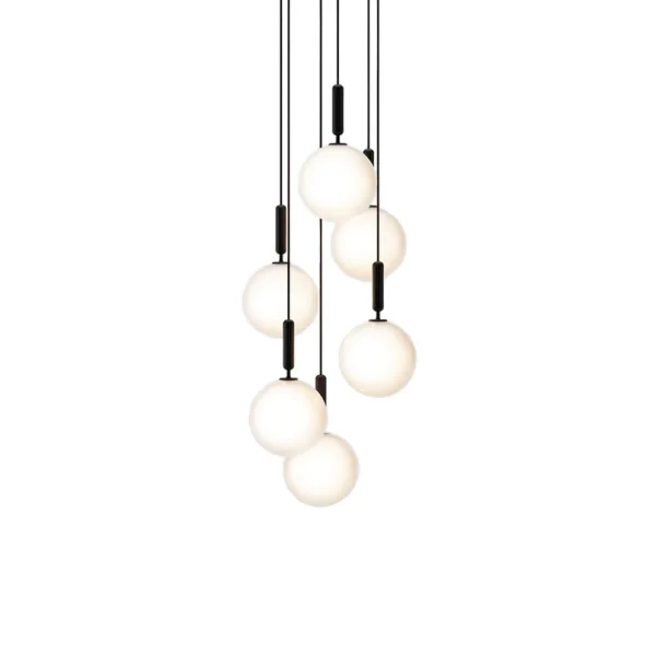 Nuura Aps - Miira 6 Krohnleuchter Large Rock Grey/Opal White Nuura