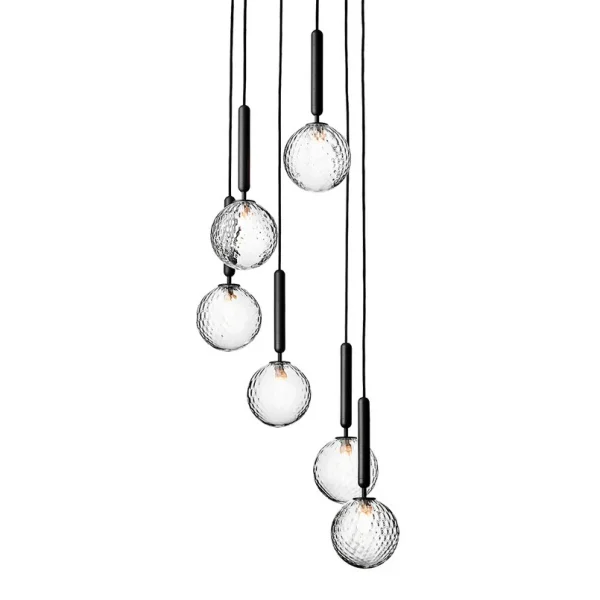 Nuura Aps - Miira 6 Krohnleuchter Rock Grey/Optic Clear Nuura