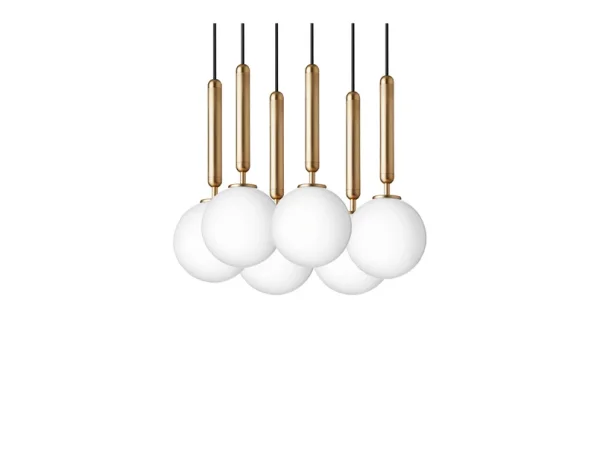 Nuura Aps - Miira 6 Lysekrone Brass/Opal White Nuura