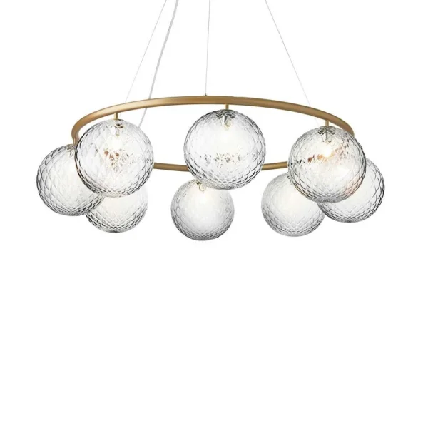Nuura Aps - Miira 8 Circular Kronleuchter Brass/Optic Nuura