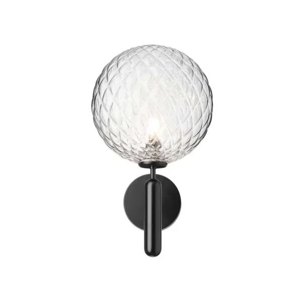 Nuura Aps - Miira Außen Wandleuchte Black/Optic Clear Nuura