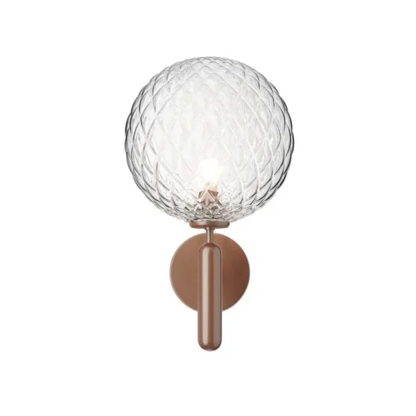 Nuura Aps - Miira Außen Wandleuchte Dark Bronze/Optic Clear Nuura