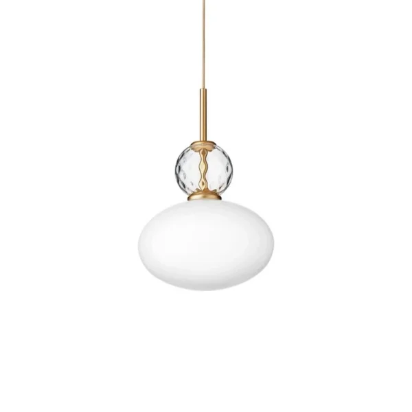 Nuura Aps - Rizzatto 32 Pendelleuchte Opal/Satin Brass Nuura