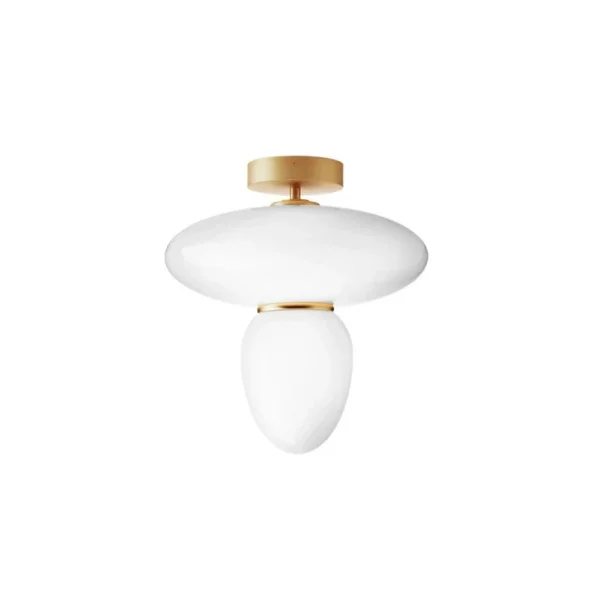 Nuura Aps - Rizzatto 42 Deckenleuchte Opal/Satin Brass Nuura