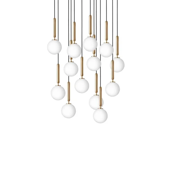 Nuura - Miira 13 Kronleuchter Brass/Opal