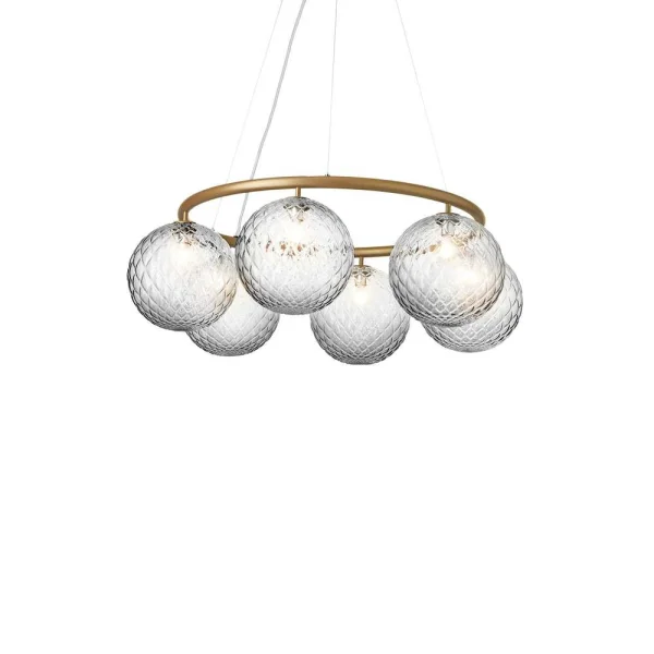 Nuura - Miira 6 Circular Kronleuchter Brass/Optic