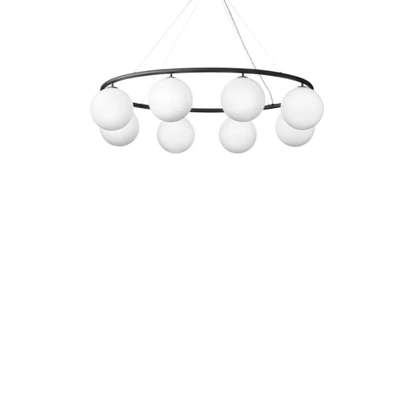 Nuura - Miira 8 Oval Kronleuchter Rock Grey/Opal