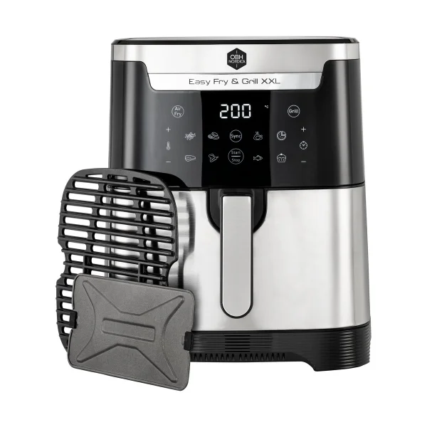 OBH Nordica Easy Fry & Grill XXL 2-in-1 Airfryer Edelstahl