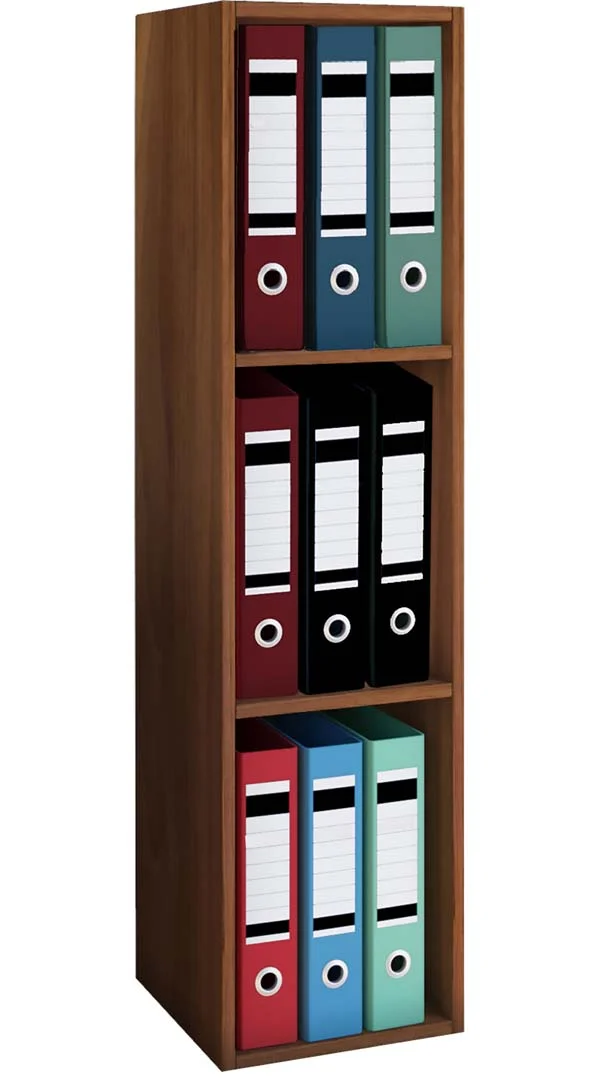 Offas3 Büroregal 3 Ablagen Nussbaum dekor.