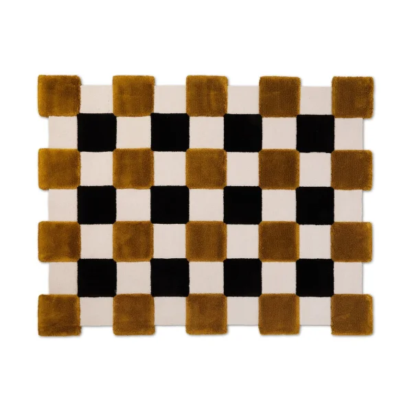 Ogeborg ODC Segment Rug Collection Square Teppich Ochre-beige-black, 196x252 cm