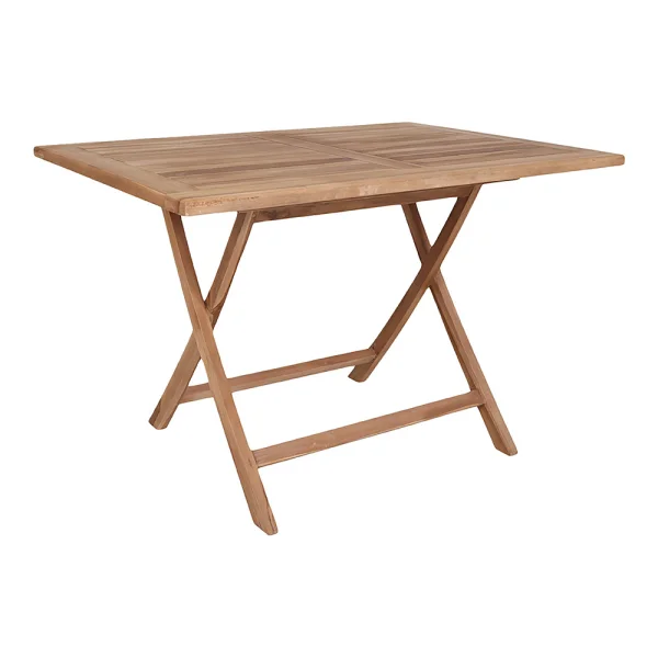 Oline Gartentisch 80x120 cm Teakholz massiv.