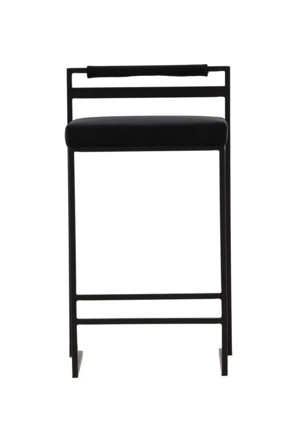 Opelika Barhocker Velour schwarz.