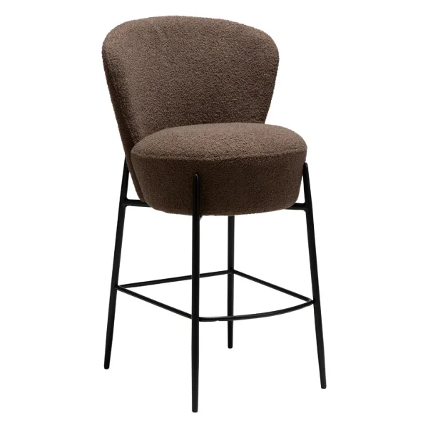 Orbit Counterstuhl Bouclé braun.