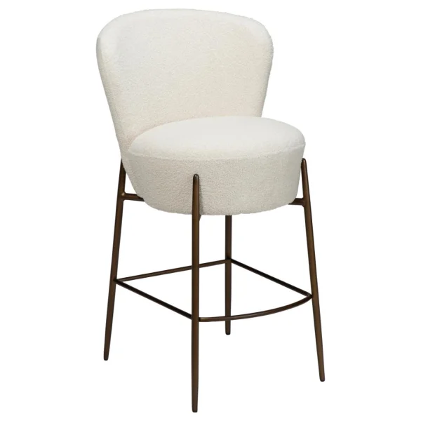 Orbit Dan-Form Counterstuhl Bouclé weiß.