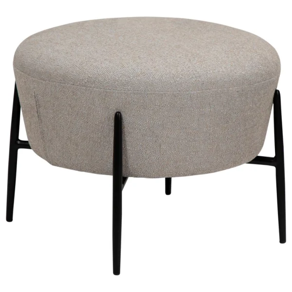 Orbit Dan-Form Pouf Bouclé hellgrau.