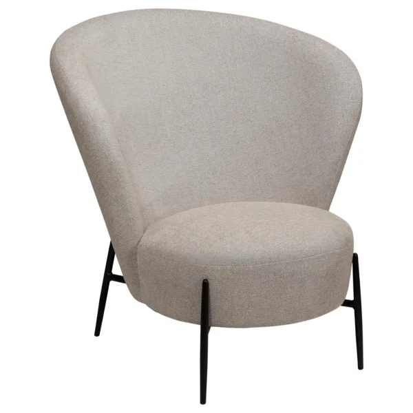 Orbit Dan-Form Sessel Bouclé hellgrau.