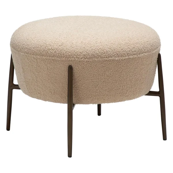 Orbit Pouf Bouclé offwhite.