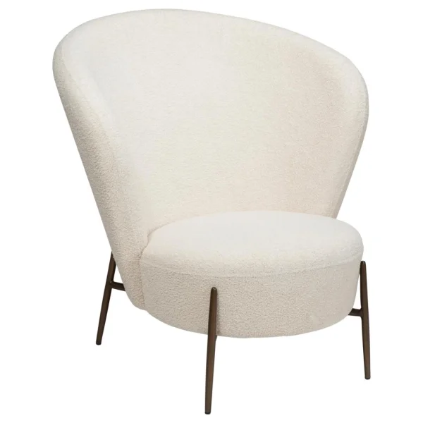 Orbit Sessel Bouclé weiß.