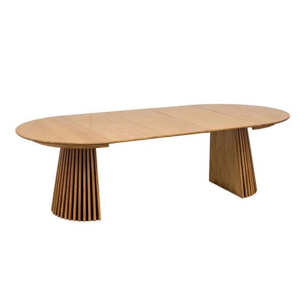 Osaka Esstisch Inkl. 3 Ansteckplatten, ø120x120-160-200-240cm Eiche.