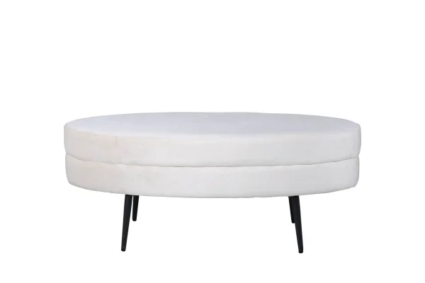 Otto Pouf, Hocker Velour offwhite.