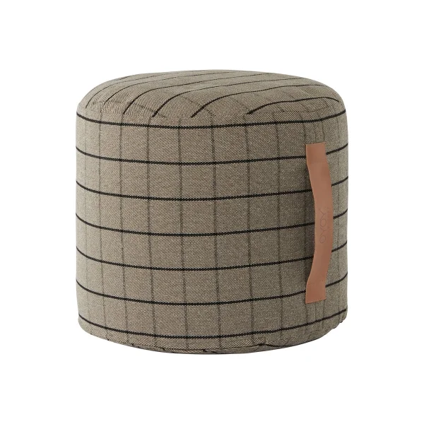 OYOY Grid Pouf Ø40cm Clay