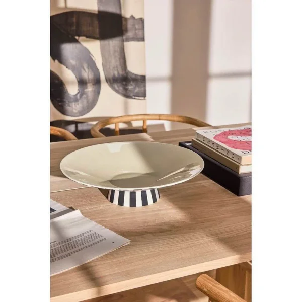 OYOY Living Design - Toppu Centerpiece Gericht Low Vanilla/Black/White