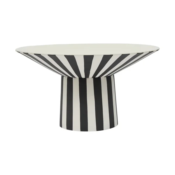 OYOY Toppu centerpiece hoch Ø30x17 cm White-black