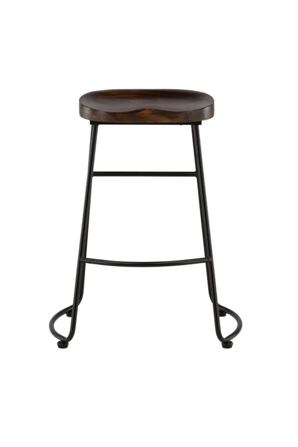 Ozark Barhocker dunkel Nussbaum, schwarz.