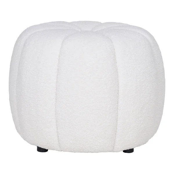 Paisley Pouf Ø48cm offwhite.