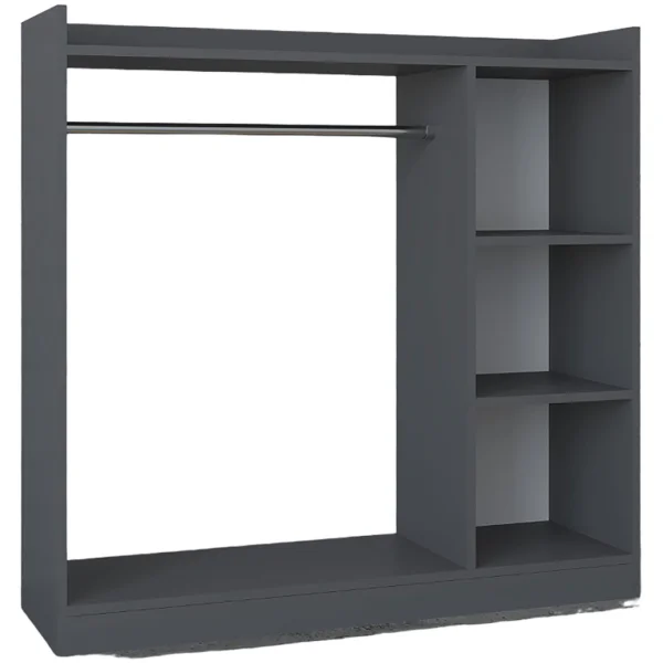 PalosaM Kleiderschrank offen anthrazit.