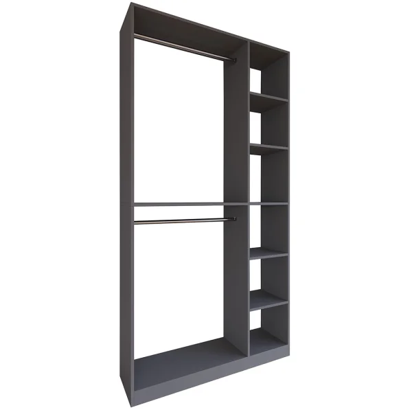 PalosaXL Kleiderschrank offen anthrazit.