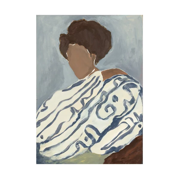 Paper Collective Blue Curls Poster 70x100 cm