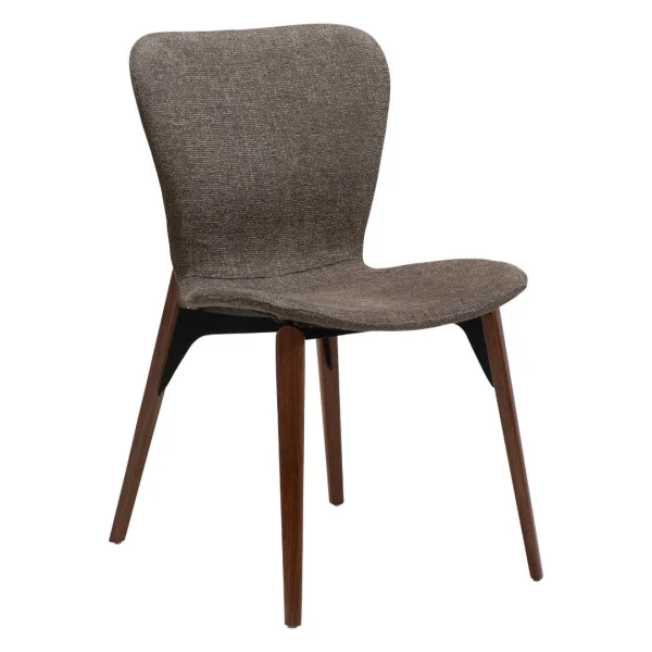 Paragon Dan-Form Esszimmerstuhl Bouclé braun.