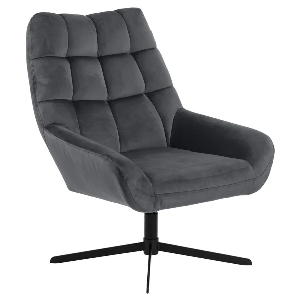 Paris Sessel Velours grau.