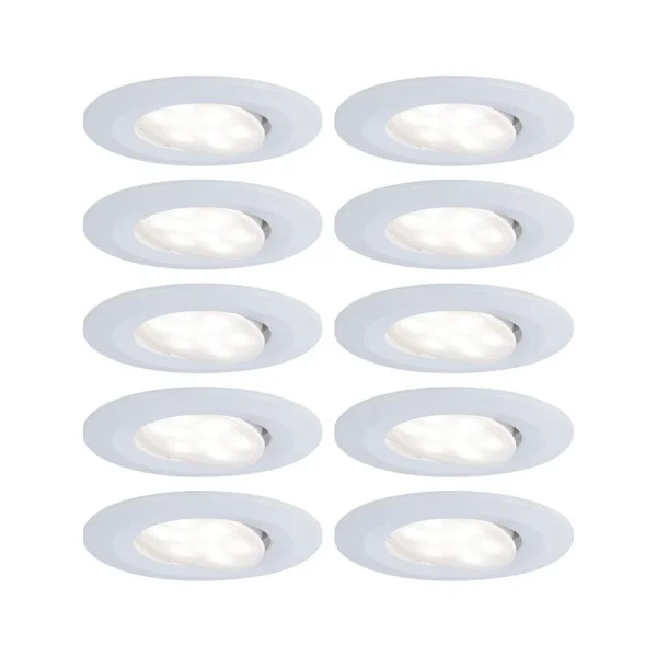 Paulmann - Calla LED-Einbauspot weiß, 4.000K, IP65, 10er-Set