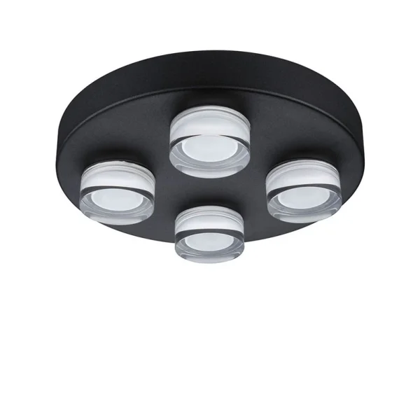 Paulmann - Kame 4 Wandleuchte/Deckenleuchte IP44 Signal Black