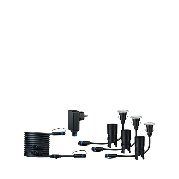 Paulmann - Plug & Shine 3 LED Erd Spot Floor Mini IP67 Silver