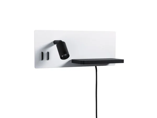 Paulmann - Serra LED Wandleuchte USB C Dim. Left Side Matt Weiß/Matt Schwarz