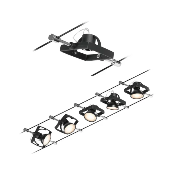 Paulmann - Wire Mac II Seilsystem, 5-fl. 5 m schwarz