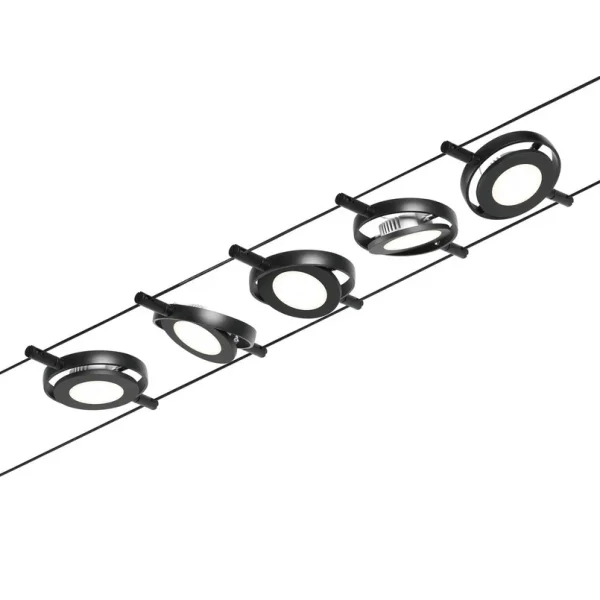 Paulmann - Wire RoundMac LED-Seilsystem 5-flg. schwarz